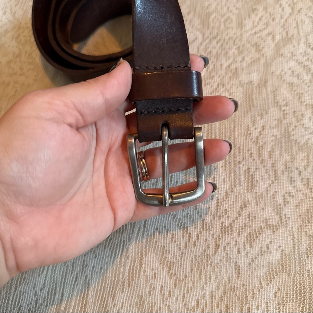 Men’s Zep-pro full grain leather belt with Clemson Tiger emblems - Picture 2 of 7